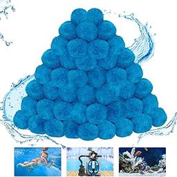 THE WHITE SHOP Swimming Pool Filter Balls - Effective Alternative to Pool Filter Sand - Reusable - Blue - Replaces Filter Sand - Lasts Several Seasons (500g)-image-35