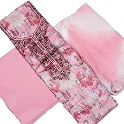 Karuna Emporium Elegant Pink Floral Printed Cotton Suit Set with Thread Embroidery and Tie-Dye Dupatta – perfect wear, casual outing, and summer comfort-image-47