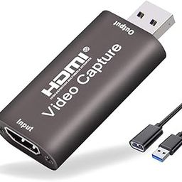 Audio Video Capture Card with USB Extension Cable，Input 4K@60FPS, Output 1080P@60FPS ， HDMI to USB Capture Card for Broadcast Live and Record with DSLR, Camcorder, or Action Camera（Coffee）-14