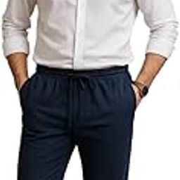 Men's Cotton Khadi Pants, Regular Fit, White, Casual Wear-image-31