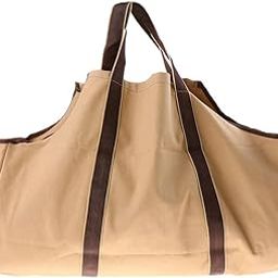 SAZ DEKOR Large Firewood Wood Carrier Outdoor Twig Log Tote Canvas Storage Bag Holder-image-27