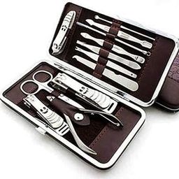 Hanumex® 9-in-1 Pedicure & Manicure Home Utility & Travel Accessories Kit, Brown-image-78