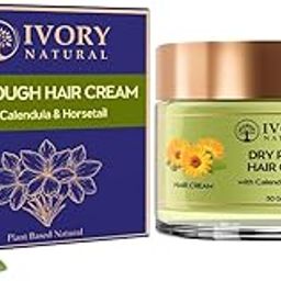 Ivory Natural Dry Frizzy Hair Cream (50 Grams) - 100% Ayush Ministry - Detangles Hair, Manages Frizz, Support Scalp Dryness | moisturiz dry hair-image-94