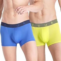 Polyamide-Elastane FLO Guston,Men's Mesh Trunks Pack of 2 Regular Fit Solid-12