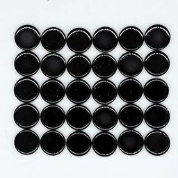 Sweven Art Mosaic Tiles, 20mm Size Round, 5mm Thick, Black Color (Pack of 30 Pieces)-image-81