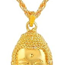 Gold Plated Dhyana Meditation Mudra Gotama Siddhattha Buddha Head Pendant Locket Necklace Buddhism Jewelry For Men/Women-image-83