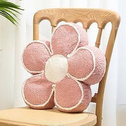 Sioloc Flower Shaped Pillow Daisy Pillows Floor Cushion Pastel Cute Seat Cushions Aesthetic Classroom Dorm Decorative Fun Throw Pillow for Bed,Couch(Blush,19.7")-image-47