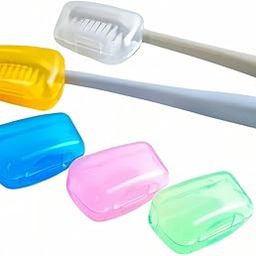 Right Products Portable Dustproof Toothbrush Protector Cover Plastic Transparent Toothbrush Cover -Pack of 5 Multicolour-image-20