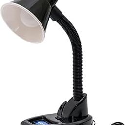 HAPPY E Table Lamp with Pen Holder, Study lamp for Students Flexible Gooseneck, On/Off Switch, B22 Bulb Holder, Black (Blub not Included)-26