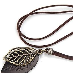 LICHTS®Leaf Men Women Vintage Pendant Adjustable Leather Cord Necklace Chain Black|Jewelry & Watches | Fashion Jewelry | Necklaces & Pendants-image-81