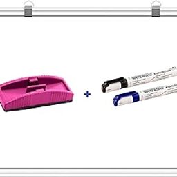 YAJNAS White Board 1.5X2 Feet Non-Magnetic Double Sided Whiteboard & Chalkboard Both Side Writing Board with 2 whiteboard Markers + 1 White Board Duster - Set of 4 Items-15