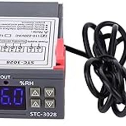 STC-3028 Temperature Controller 110-220V Temperature and Humidity Controller Meter with Integrated Sensor Dual Digital Display Thermometer Hygrometer Incubator Controller-image-98