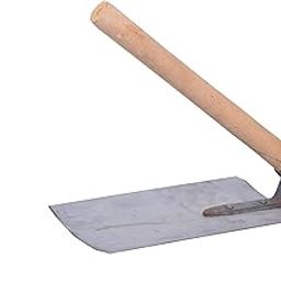 Our Rural Iron Shovel Gardening Indian manvatti/Spade/Home Care Gardening Hoes Gardening Hoes (L * B - 10 * 8 inch Medium (with Handle))-6