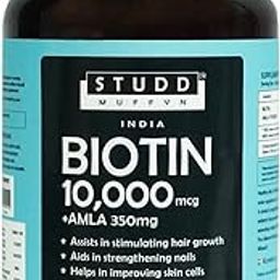 Studd Muffyn Biotin 10000mcg and Amla 350mg- 60 Capsules-image-22