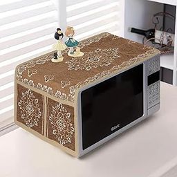 Dashya Industries (37 Inch X 14 Inch) 3- Layered Microwave Oven Cover With 4 Utility Pockets for upto 30L (Beige)-picture-14