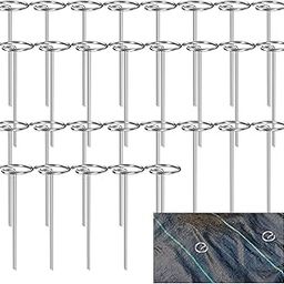 60 Pcs 6in Landscape Staples, 11 Gauge Anti-Rust Galvanized Garden Staples, Heavy-Duty Landscape Circle Top Pins, Ground Cover Fabric Stakes for Securing Lawn Fabric Weed Barrier-picture-27