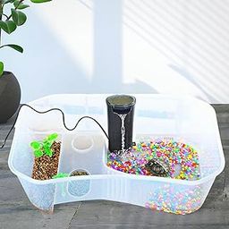 Buraq 2 FT Turtle Aquarium Tank Ideal Tortoise House, Perfect Turtle Tank for Swimming Hibernation, Feeding. (White - Upto 2 FT Large)-29