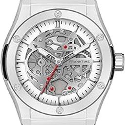 Mechanical Apex Sillicone Series Wrist Watch for Men and Boys | Black Silicone Strap and Silver Round Dial Analog Watch for Men-6