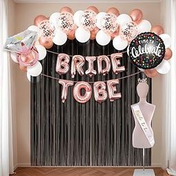 Party Propz Bride To Be Decoration Set Combo- 42pcs Bachelorette Party Decorations | Bride To Be Sash and Crown | Bridal Shower Decorations | Bride To Be Foil Banner (cardstock), Ring Foil Balloon-29