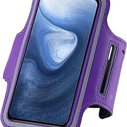Nplus India New Fancy Armband for Vivo iQOO Z7 Purple Gym Running Jogging Walking Hiking Workout and Exercise Armband Holder with Extra Adjustable-Length Extension Band-image-96