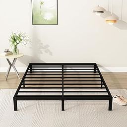 DiaOutro 9 Inch Queen Bed Frame Heavy Duty Low Profile Metal Platform No Box Spring Needed, Maximum Storage, Easy to Assembly, Noise Free, Black-image-56
