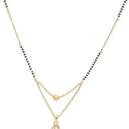 Alphabet B Letter Mangalsutra Short Mangalsutra Designs Gold Plated Latest Initial Name Customized Necklace American Diamond Personalized Pendant For Husband Wife Couples (20 Inch)-7
