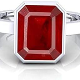 lmdprajapatis 14.32 Carat- 15.25 Ratti Natural AA++ Manik Certified Ruby Manik Silver Plated Adjustable Ring For Men & Women (Lab - Approved) Astrological Benefit-picture-38