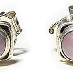 Silver Tree Sterling Silver 925 Rose Quartz Stud Earrings – Natural Untreated Gemstone, Ideal Cut, Hypoallergenic Jewelry for Women & Men-image-42