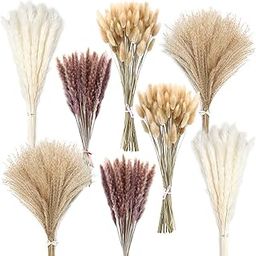 Waydress 190 Pieces Dried Pampas Grass Decor, Reed Grass Bouquet for Wedding Boho Flowers Home Table Decor, Rustic Farmhouse Party(Elegant Style)-33