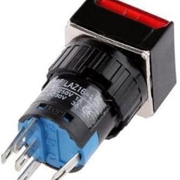 CALANDIS™ 4x5 Pin 12V 19 * 19mm LED Light Mini Reset Switch for Contactor Red | Pressure Switches | Switches | Connectors, Switches & Wire | Electrical & Test Equipment-17