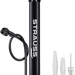 Strauss Bicycle Air Pump with Needle & Dual Valve | 30 CM Long | Portable Pump with 2 Modes, Ideal for Inflating Bicycle, Swimming Rings | Sturdy Base & Ergonomic Handle, (Black)-27