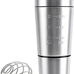 Upgraded Shaker Bottle for Protein Mixes, Protein Shaker Bottle(27oz), Shaker Bottle with Storage for Powder, Stainless Steel Shaker Bottle with Wire Whisk, BPA Free, Leak Proof Design-image-73