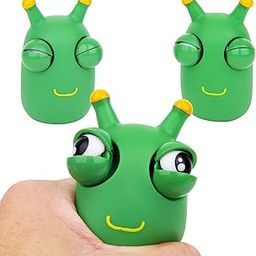 Caterpillar Stress Relief Toy for Adults & Kids - Funny Eye-Popping Squeeze Toy, Anxiety Relief Fidget Sensory Toy, Soft Squishy Stress Ball for Office, Travel (7.3x5.4x4cm)-image-71