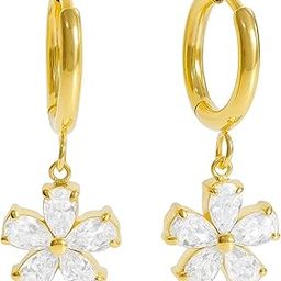 Floral Design 18K Gold Plated Earrings for Women Stylish Lightweight Gold Jewelry Waterproof & Anti-Tarnish Fashion Earrings for Girls & Women-image-24