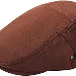 LR Decor Bazaar Women Men Flat Cap Painter Hat Head Warmer 55-59cm Beret for Fishing Driving Brown-image-40