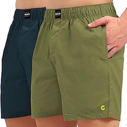 Cotton Boxer Shorts for Men Dual Pockets Moisture Wicking Microfibre | Regular Fit | Breathable & Comfortable Half Short Pants Ultrasoft Waistband Pack of 2-picture-52