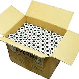 SUPERMAX 2 inch Thermal Paper Roll - 56 mm x 12 Mt Length For Printing Receipts - Billing Machines/Cash Register - 70 GSM Thickness Black Colour Print - Pack of 30 Rolls by Meetel Computer-14