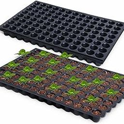 UGAOO Seedling Tray for Plants – 104 Cell Reusable Germination Tray | Nursery Trays for Seedling, Sapling, Seed Starter & Growing Tray (Pack of 5, Black)-image-59