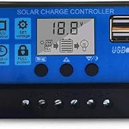 EXCLUZO 80A Solar Charge Controller, Upgraded Solar Panel USB Port Solar Panel Battery ligent Regulator, Multi-Function Adjustable LCD Display Street Light Controller-25