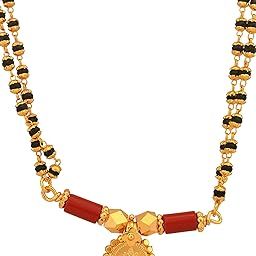 Mangalsutra with chain 24" length and vati tanmaniya one gram gold no.876-image-41