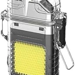 Star SAI Collection- Waterproof Mini LED Flashlight Lighter – USB Rechargeable Keychain Torch with Windproof Double Arc Plasma Flameless Lighter for Outdoor Camping & Emergency Use-image-41