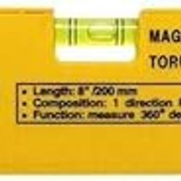 ISNLISH 8-inch Magnetic Torpedo Level with 1 Direction Pin, 2 Vials and 360 Degree View 8 Inch Spirit Level Magnetic Torpedo-14