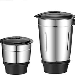 LIFE FARM ORGANICS Mixer Grinder Jar Set 2-Piece (400ml + 1200ml) – Compatible with Bajaj, Sumeet & More | 4 Teeth Nylon Coupler | Durable Nylon Base | Replacement Jar for Mixer Grinder-17