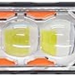 LIU HJG 40-60W Yellow/White & Red/Blue 4 LED Fog Light with Flashing Mode for Bike & Car-image-0