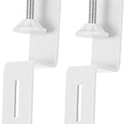 Hohopeti 2pcs Heavy Duty c Clamp Desk Mounting Bracket for Securely Holding Monitors Workstation Accessories Versatile White Metal Design for Use-image-28