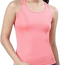 Lovable Women's Sleevless Round Neck Skin Fit Polyeaster Blended Tank Top - Racer Back MK-image-63