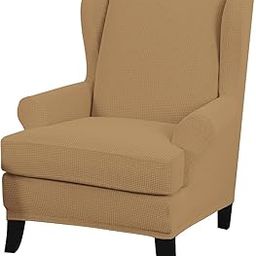 HOKIPO 190 GSM Jacquard Wing Chair Cover Fully Covered, Cold Coffee Brown (AR-4773-F10)-image-57