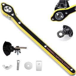 Auto Labor-Saving Jack Ratchet Wrench with Long Handle, Jack Ratchet Wrench for Scissor Jack, Lug Wrench for Tire Jack, Car Jack Wrench Positive and Reversal Knob Design-23