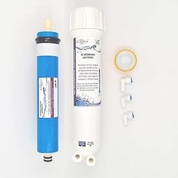 Ellonix Silver RO TFC Membrane Filter Cartridge| RO Membrane Dry | Helps in Reduces TDS by 96% to 98% | Suitable for Dr. Aquagaurd,Livpure,Kent (Silver 12" Openable/Reusable 75 GPD)-image-1