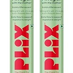 PLIX - THE PLANT FIX Probiotics+ Apple Cider Vinegar Effervescent Tablets|Supports Digestion,Improves Gut Health & Metabolism|With 10bn CFU|15 Tablets,Pack of 2|For Unisex, 220 grams-18